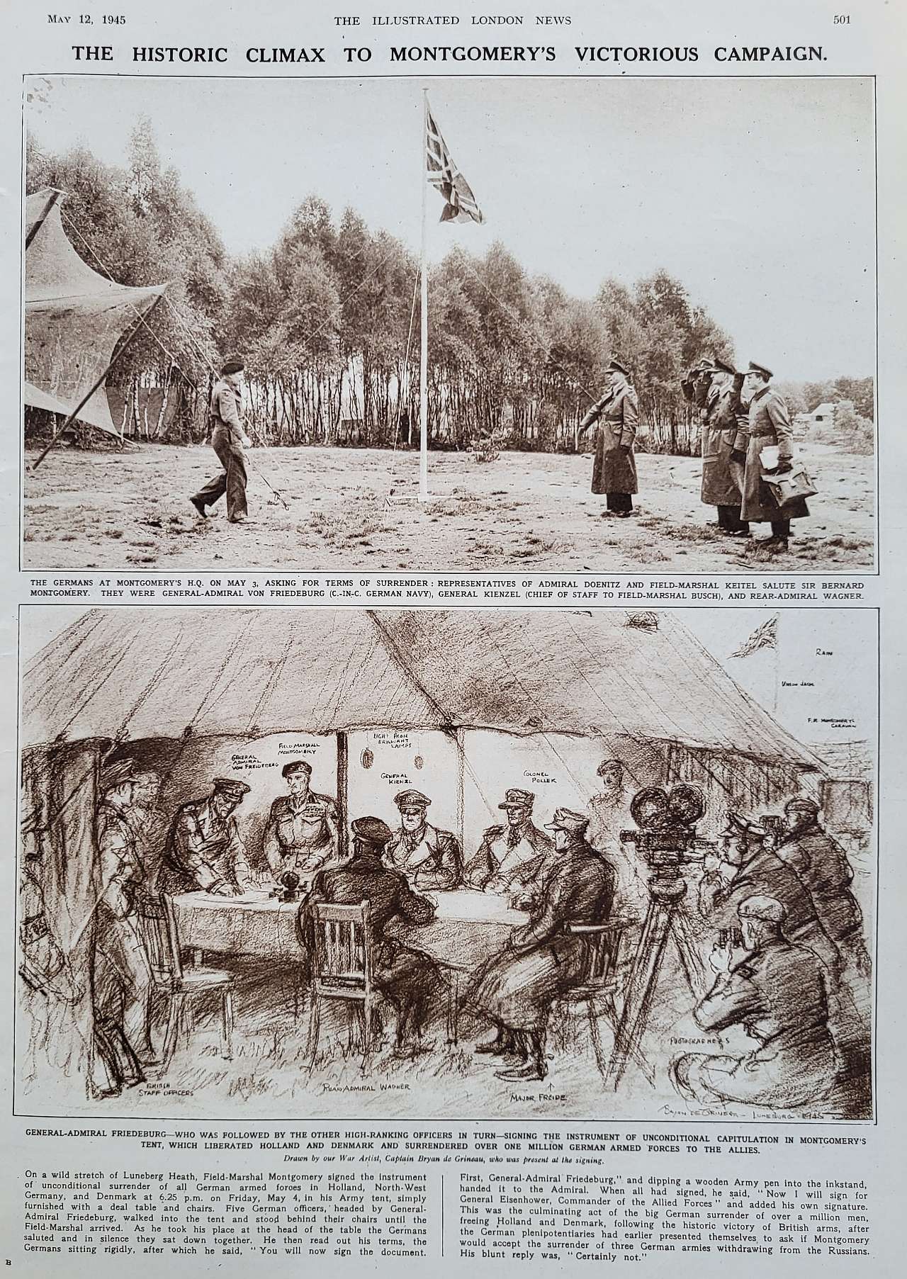 filming German surrender